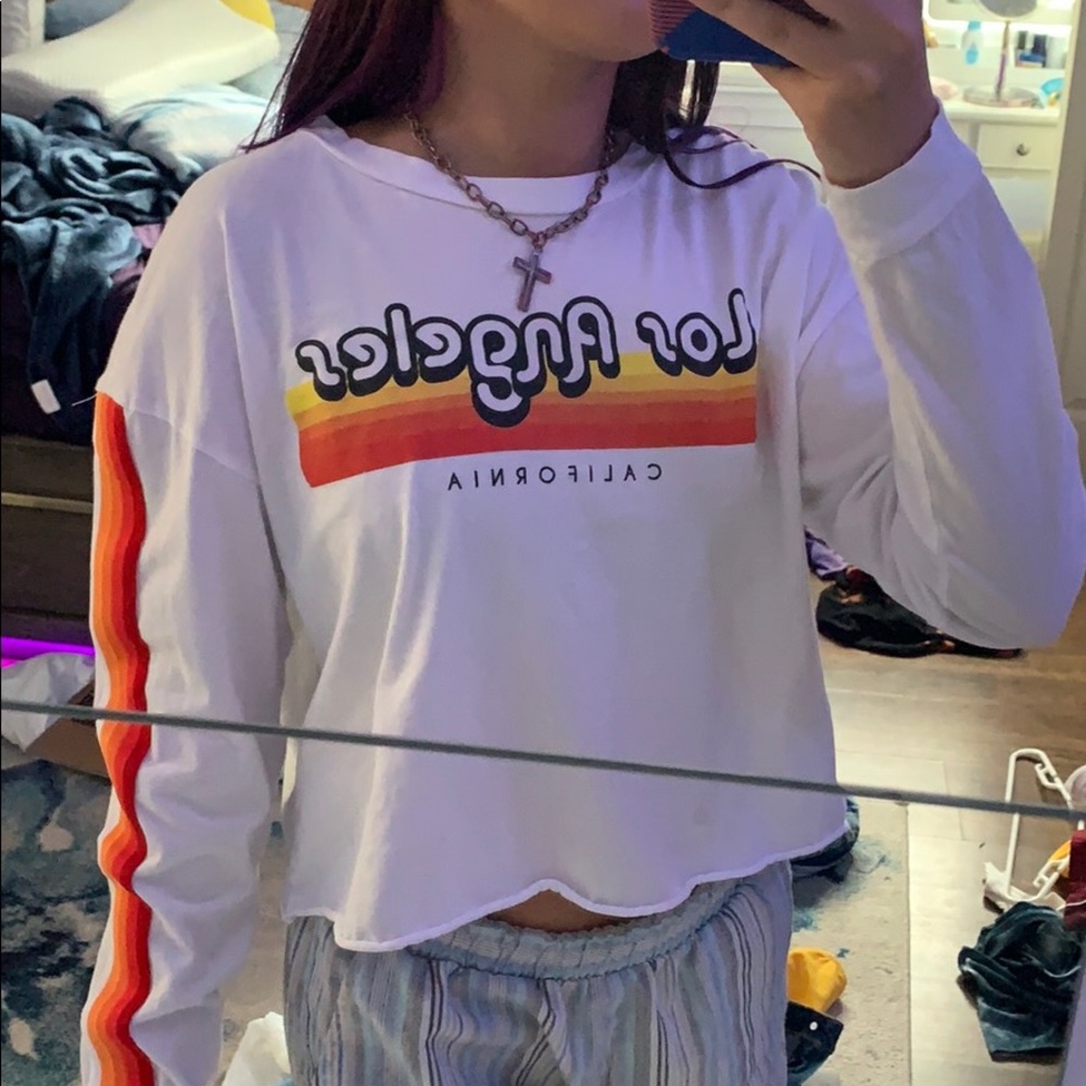 long sleeve crop top